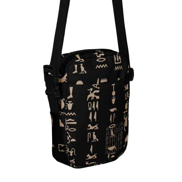Isis Black Hieroglyphs All-Over Print Crossbody Bag product image (1)
