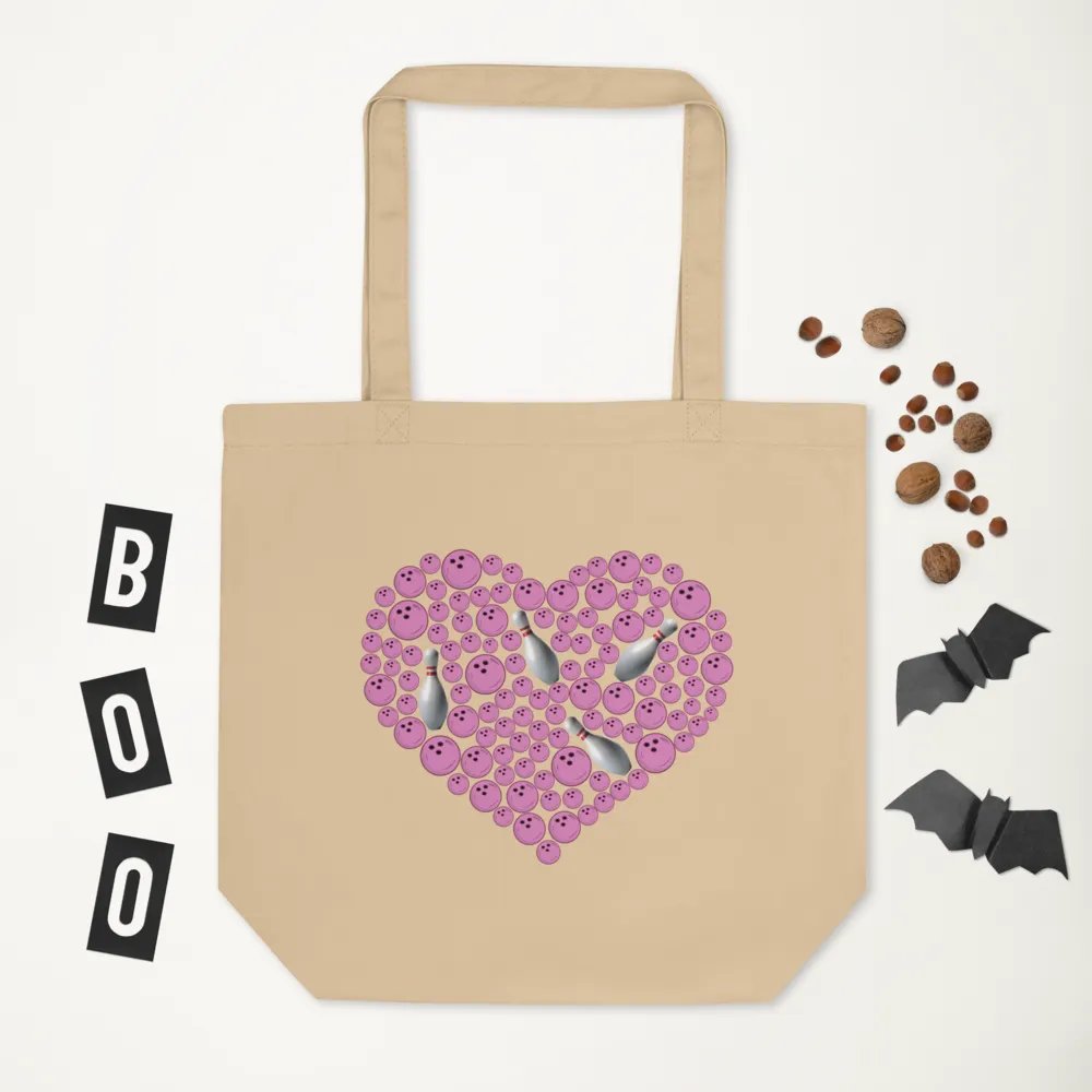 Heart Bowling Strike Eco Tote Bag product image (5)