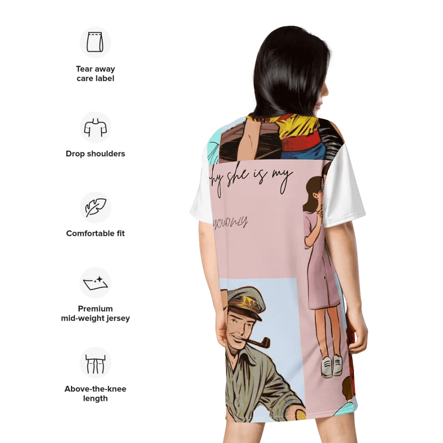 Vintage Comic All-Over Print Dress product image (8)