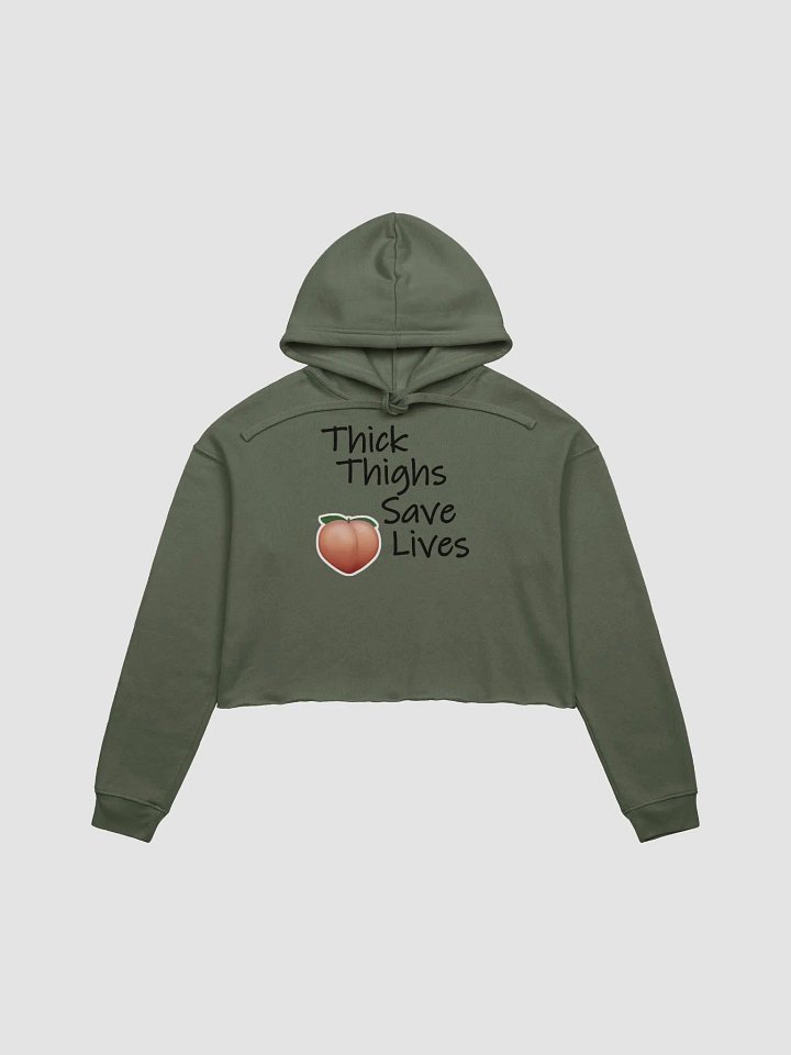 Thick Thighs Save Lives Crop Hoodie product image (3)