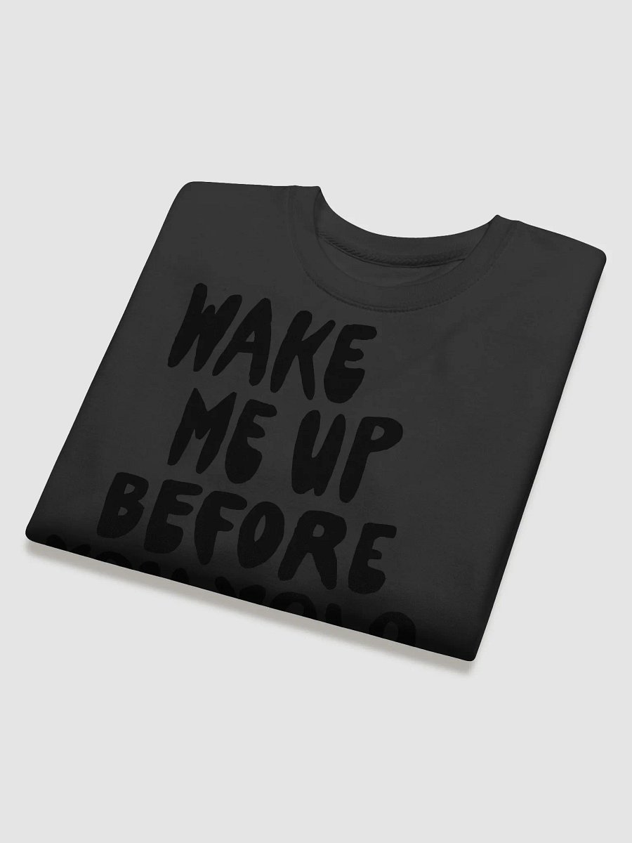 YOLO black on black Sweatshirt product image (3)