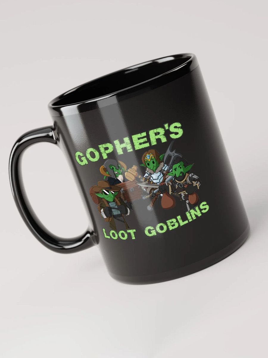 Gopher's Green Loot Goblins Black Mug product image (3)