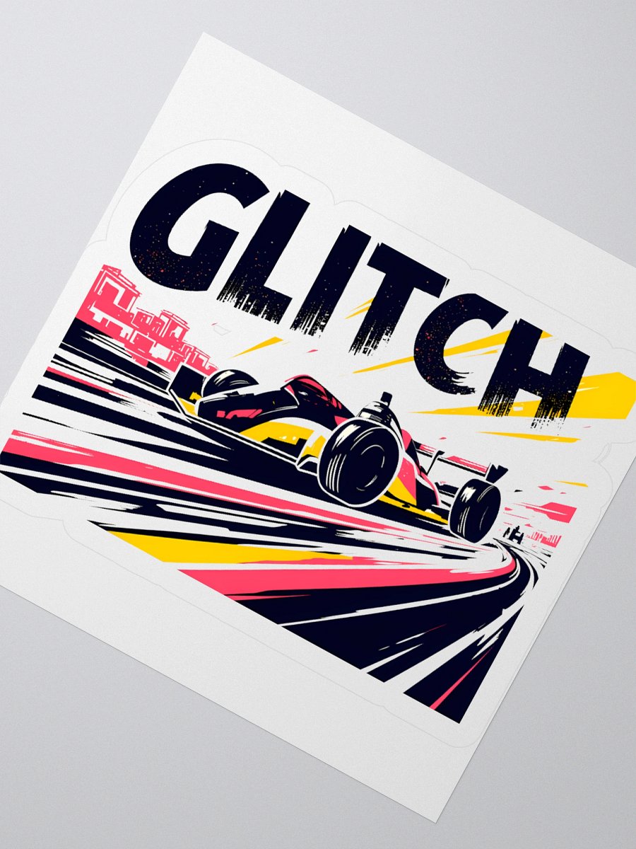 Digital Distortion Race Car | Glitch Sticker product image (6)