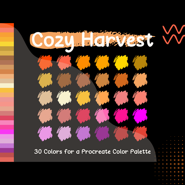 Cozy Harvest Procreate Color Palette with HEX Codes ★ DIGITAL ★ product image (2)