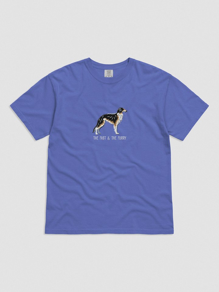 The Fast & The Furry T-Shirt(Embroidered) of a Silken Windhound(Tricolor) product image (31)