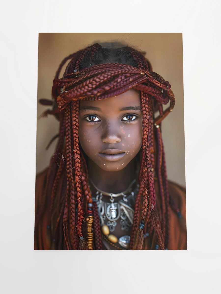 Portrait of girl with intricate braided hairstyle. product image (1)