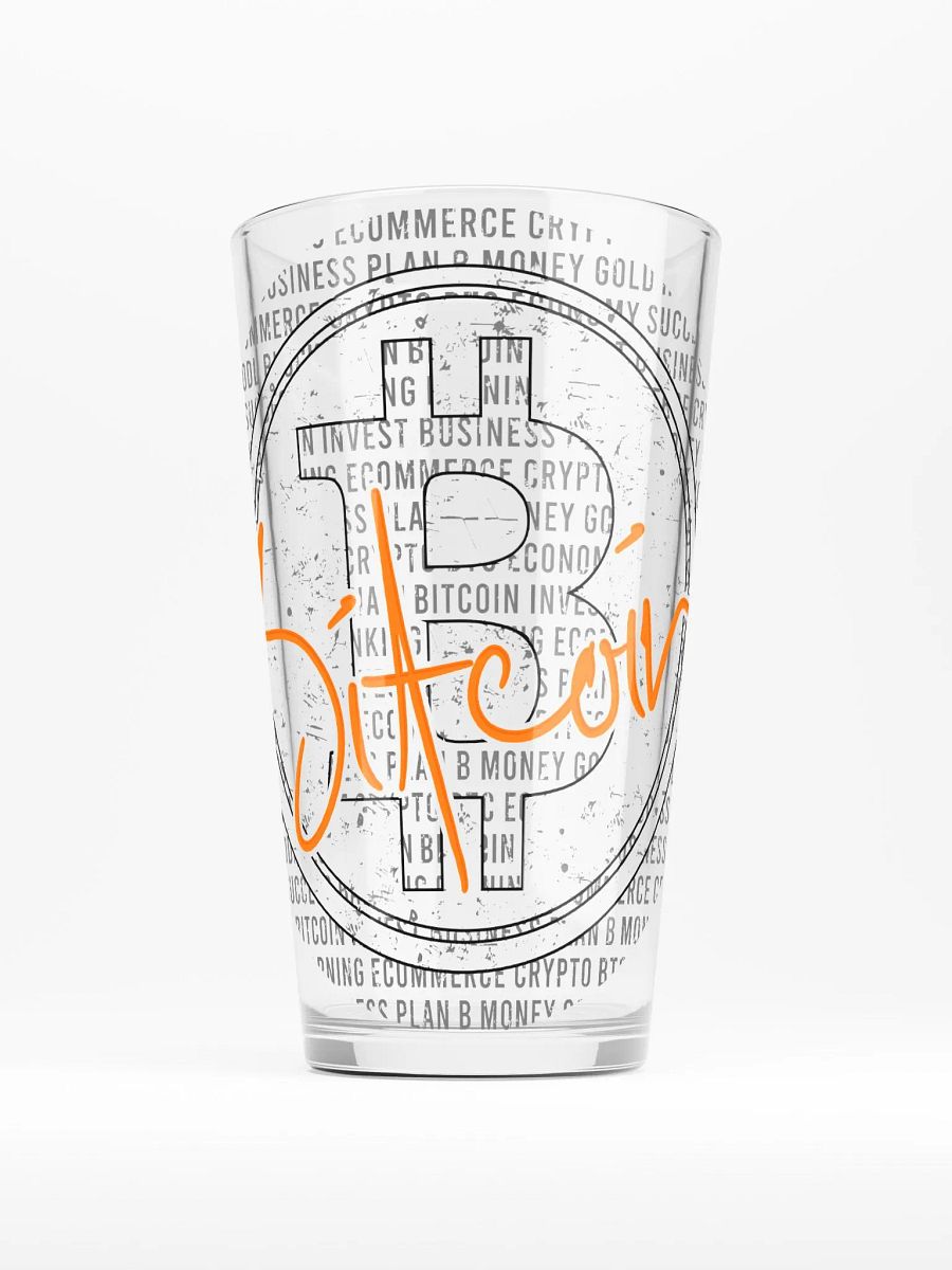 Bitcoin Symbol Shaker Pint Glass product image (6)