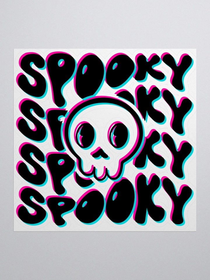 SPOOKY STICKER BLK product image (1)