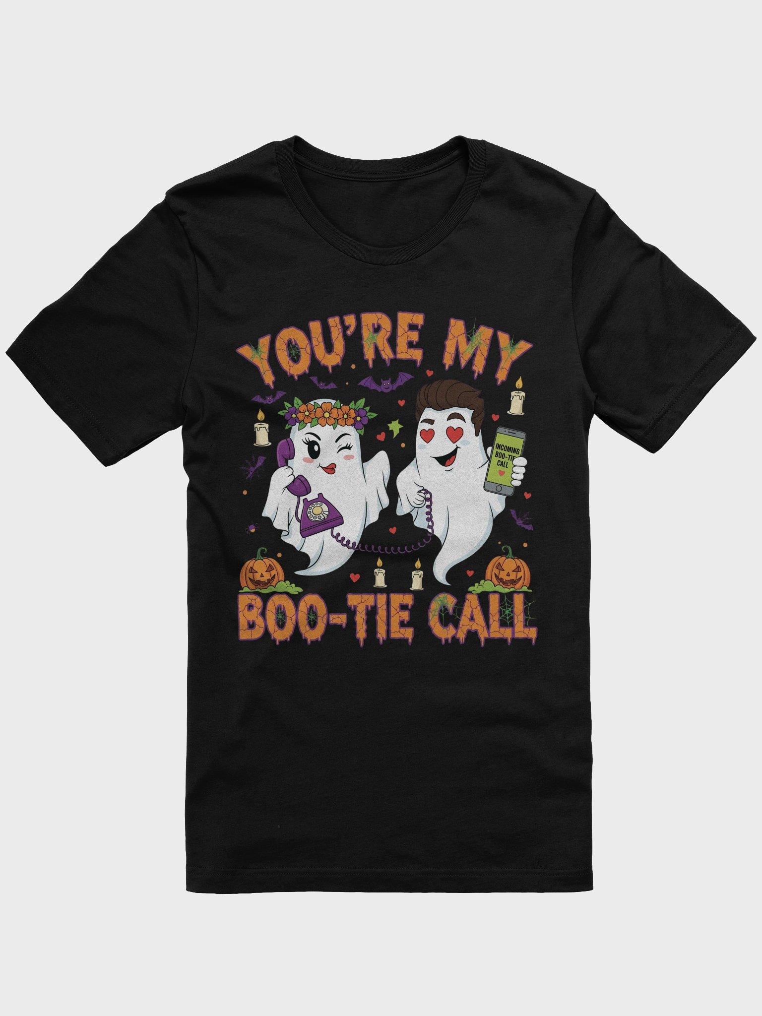 Boo-Tie Call Ghosts Halloween T-Shirt product image (2)