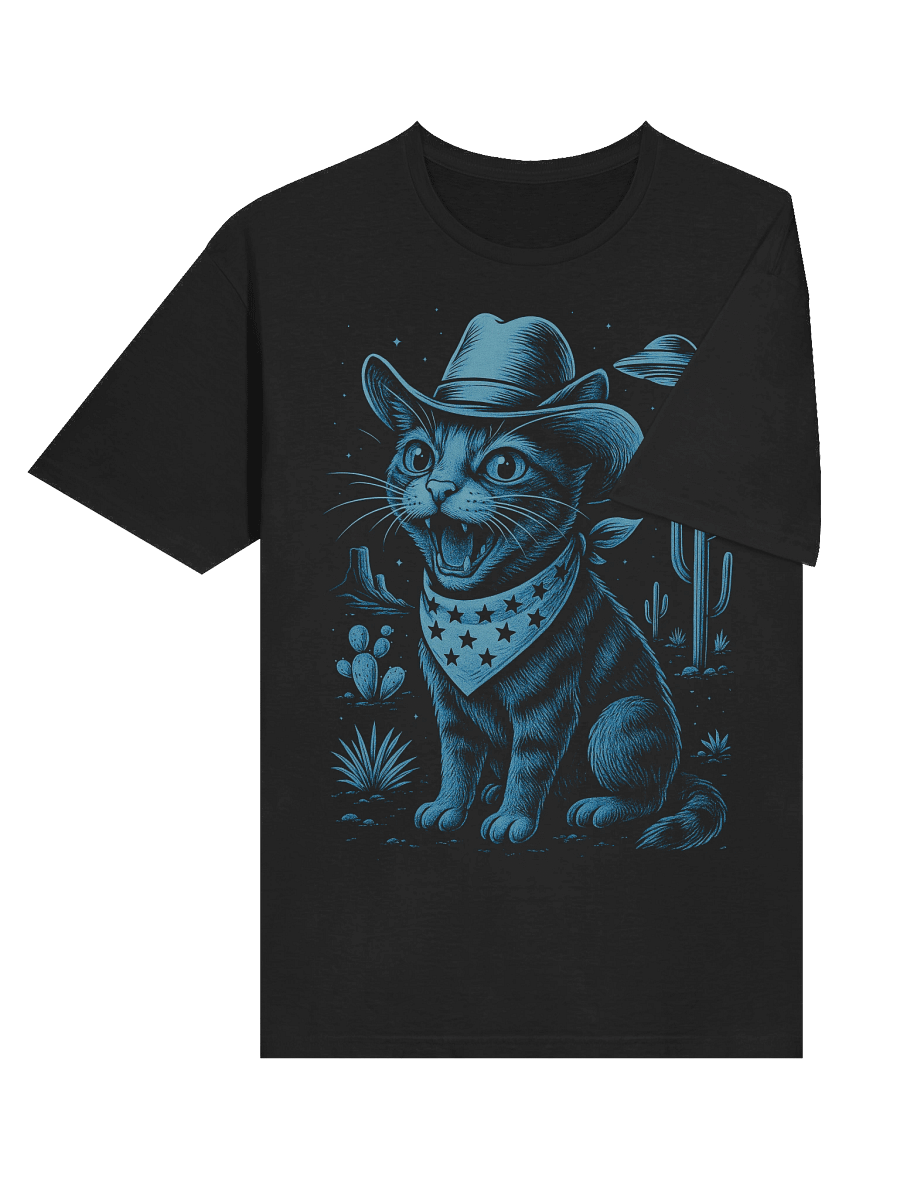UFO Cowboy Tabby Cat T-Shirt product image (29)