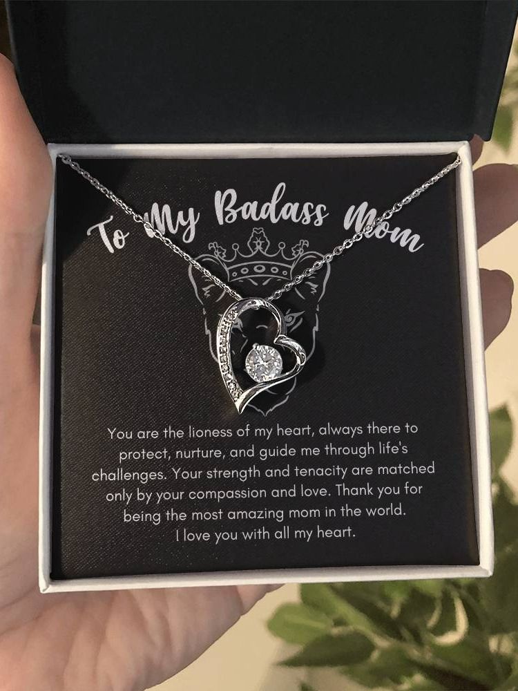 To My Badass Mom Forever Love Necklace - Lioness Of My Heart product image (2)