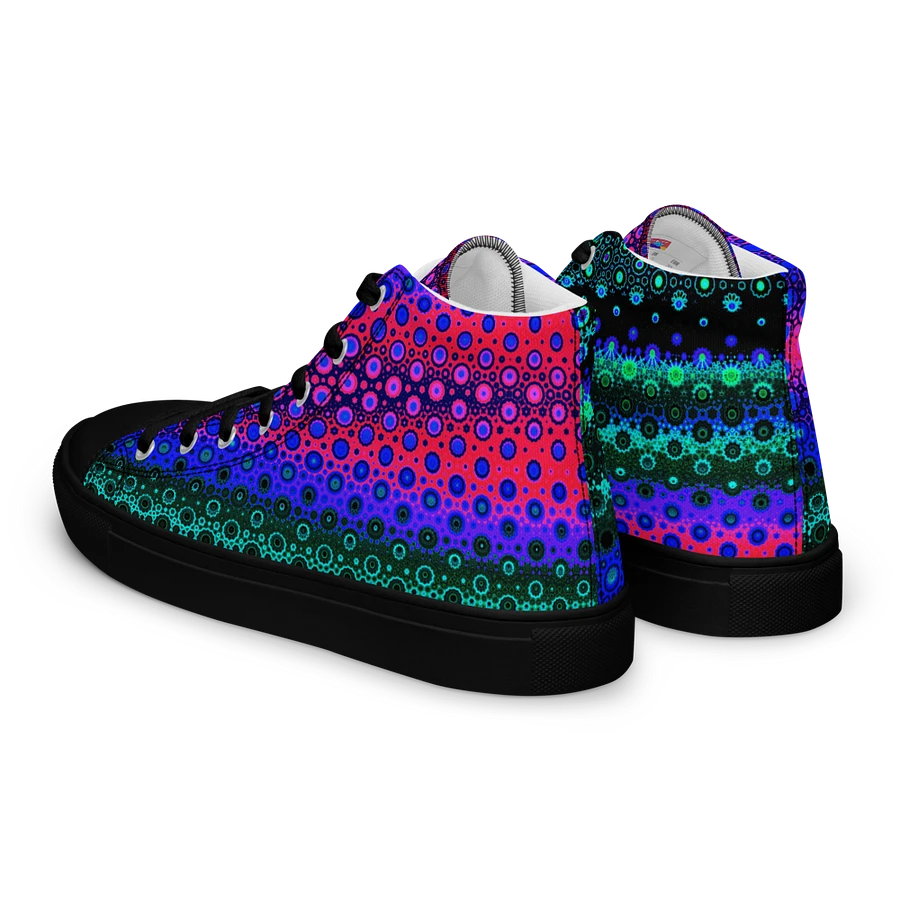 Abstract Multicoloured Pattern Men's Canvas Shoes High Tops product image (3)