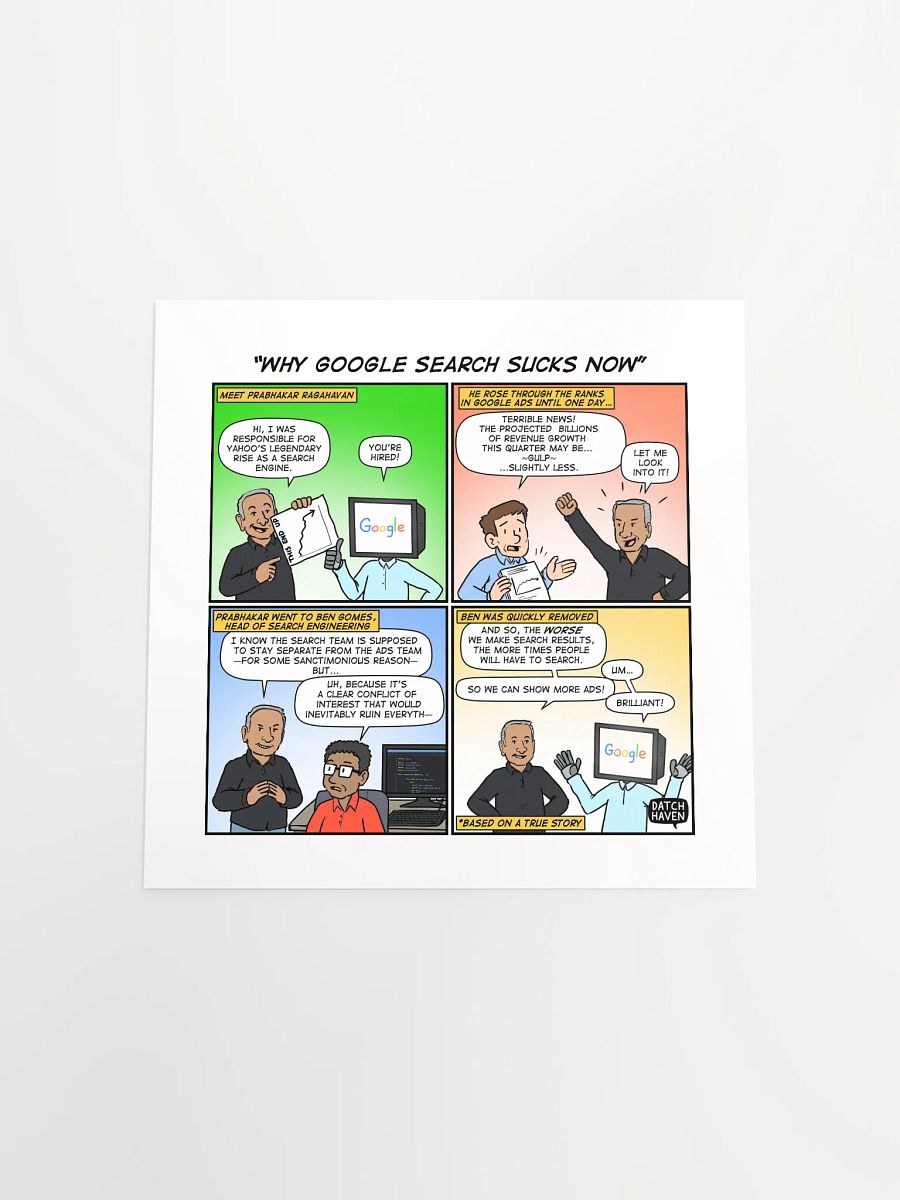 "Why Google search sucks now" poster (10″×10″) product image (4)