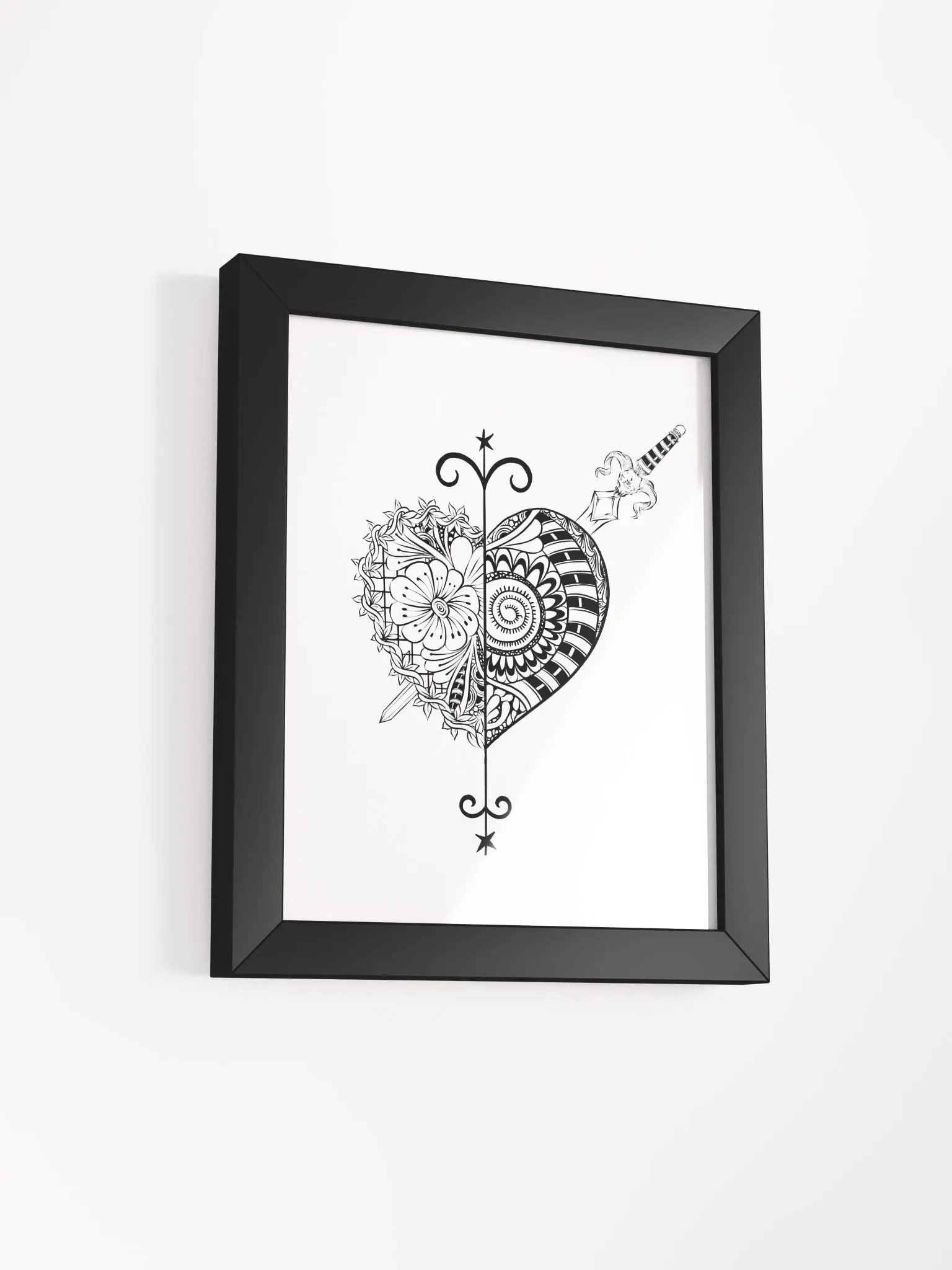 Frame with Erzulie Danthor vèvè product image (2)