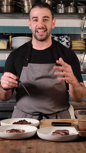 Testing steak with more than just umami. 

#chefslife #chefstyle #foodvideo #mymichelinstory #aprons #nycchef