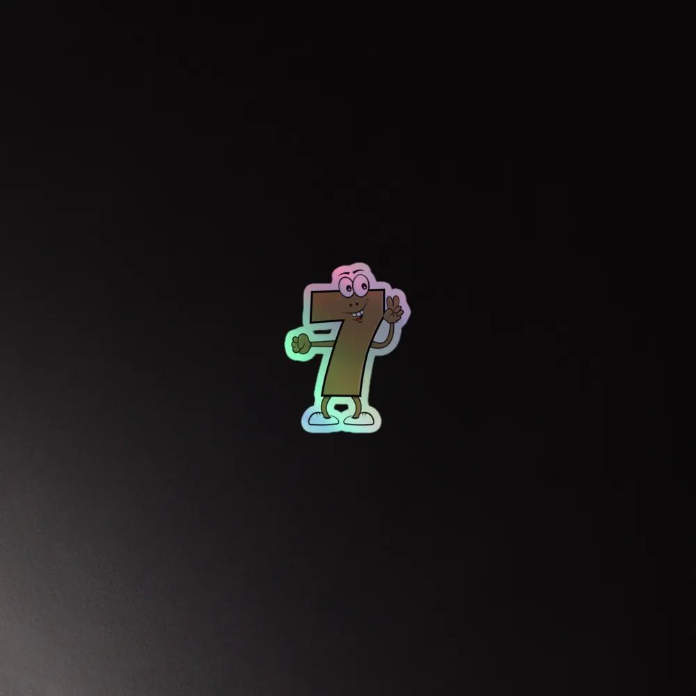 7 Number Holographic Sticker product image (4)