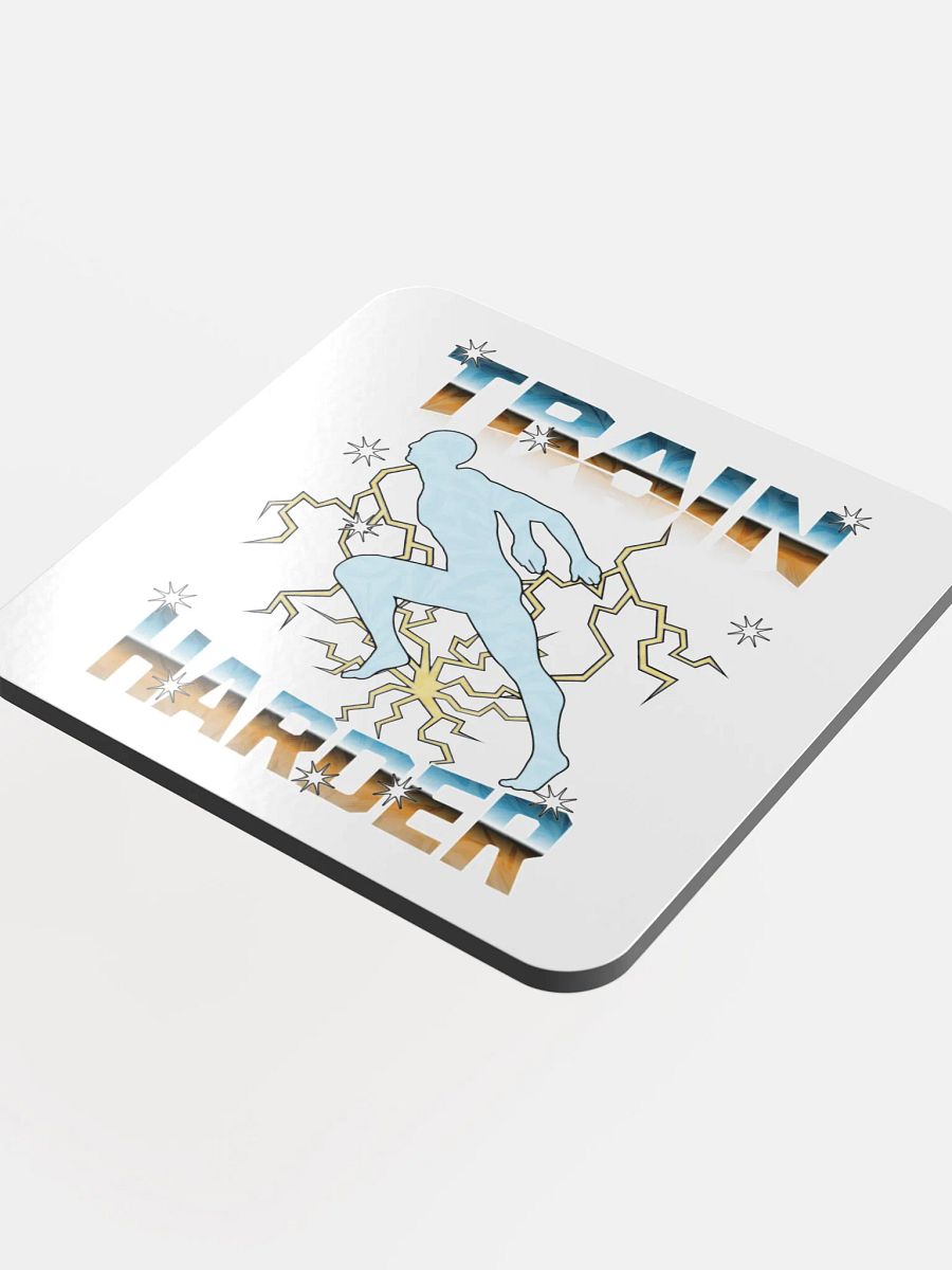 Train Harder Runner Electric Energy Cork Coaster Set product image (4)