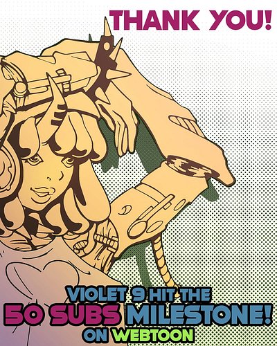 Single panel pinups are fun to draw. Admittedly, we were worried they were out of style and Violet 9 would go unread. After @...