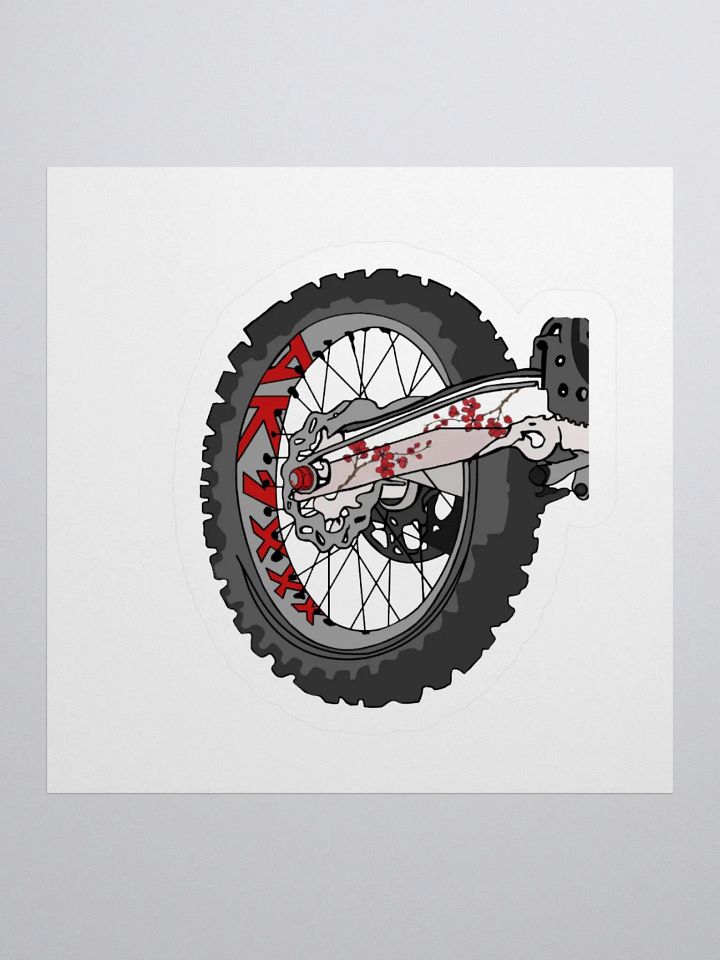 AK-1XXX Dirt bike rear wheel Kiss-cut sticker product image (1)