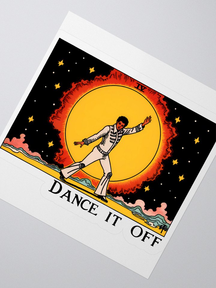 Cosmic Dance Tarot Card | 'Dance It Off' Sun & Stars Print Sticker product image (5)