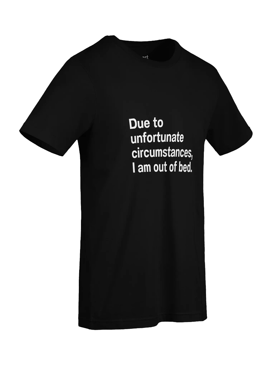 Due to unfortunate circumstances, I am out of bed. Unisex T-Shirt product image (94)