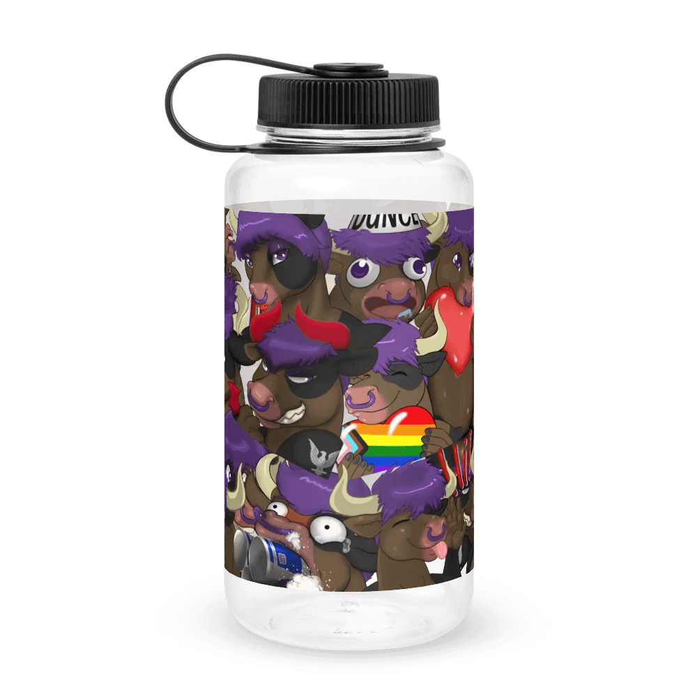 Yuuma Emote Collage Water Bottle product image (1)