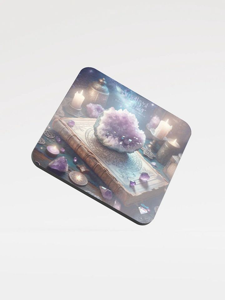 Untersetzer aus glänzendem Kork, Jahres Abo. Amethyst Sammler product image (1)