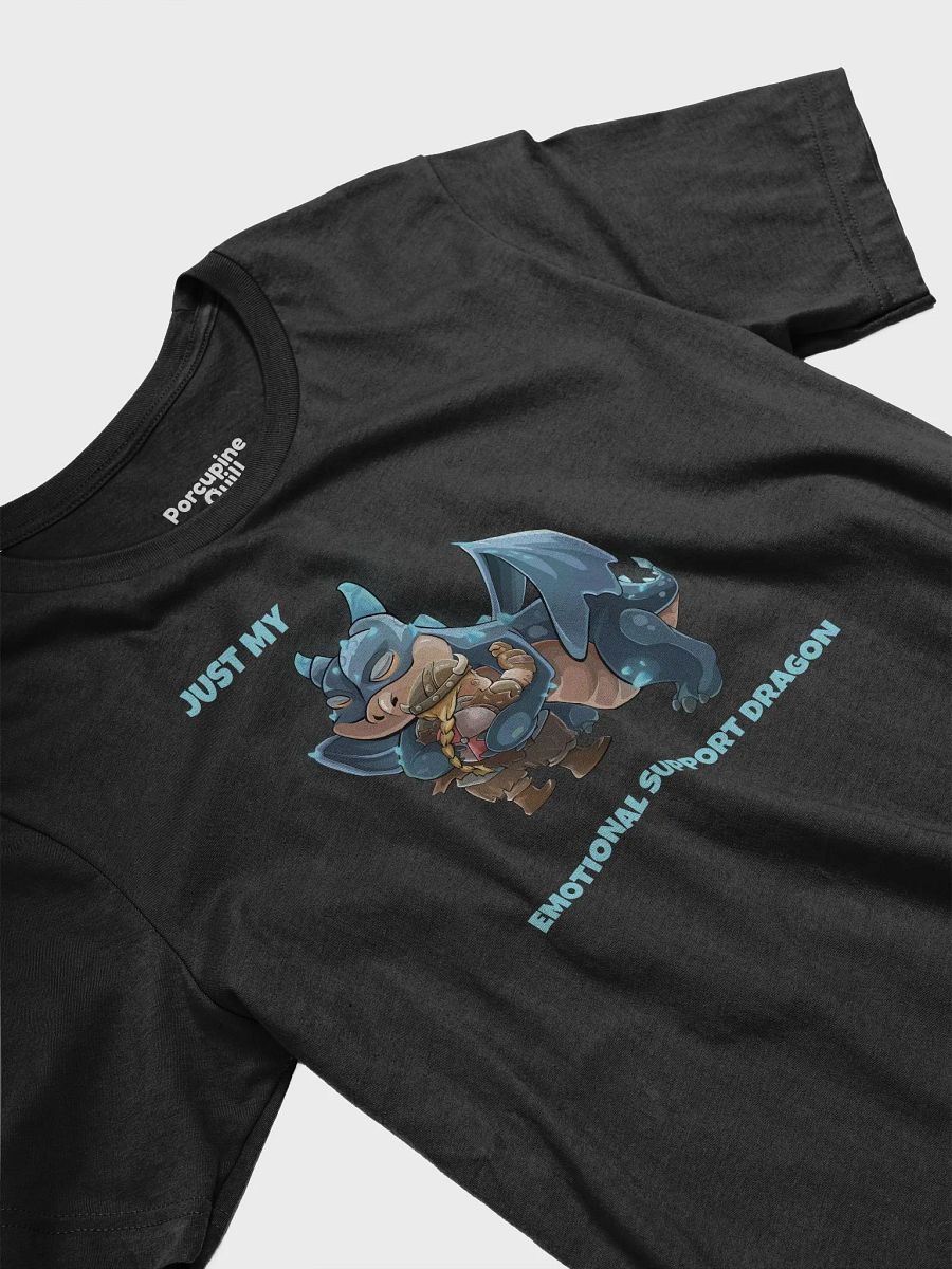 Emotional Support Dragon & Viking Warrior unisex short sleeve T-shirt for RPG players and pet lovers product image (12)