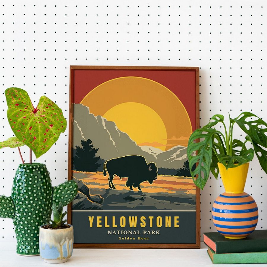 Yellowstone National Park Retro Travel Poster product image (21)