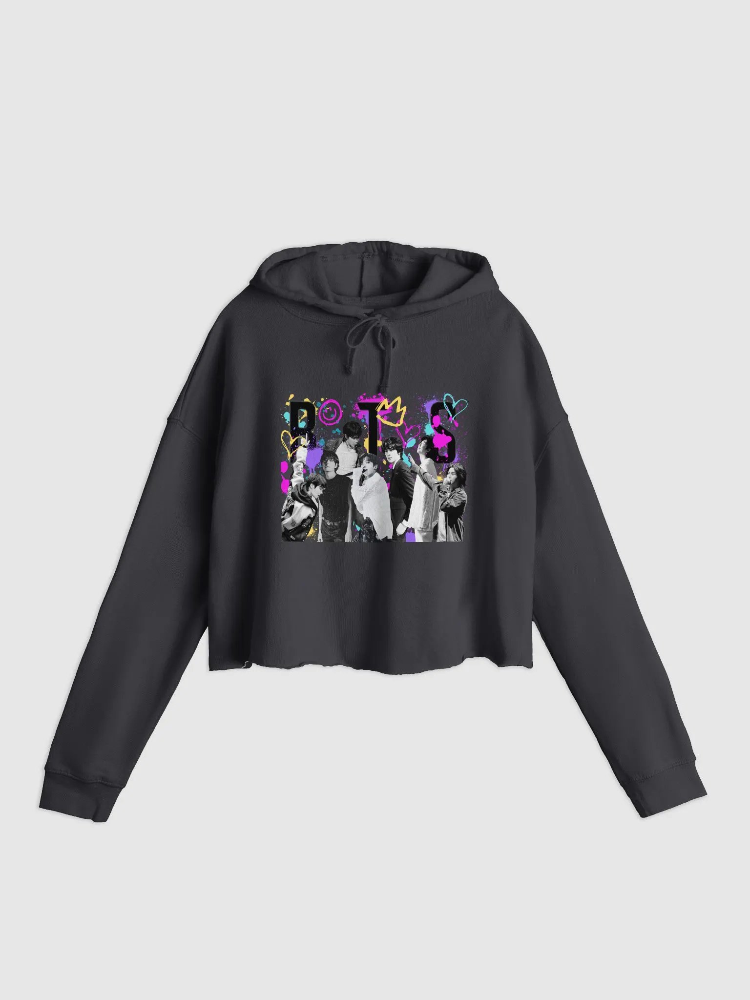 BTS Graffitti Crop Hoodie product image (4)