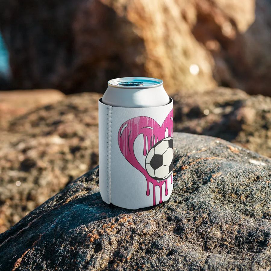 Heart Soccer Love Struck Can Cooler product image (9)