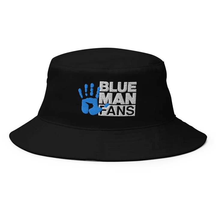 Blue Man Fans Hand Print Embroidered 3D Puff Bucket Hat product image (1)