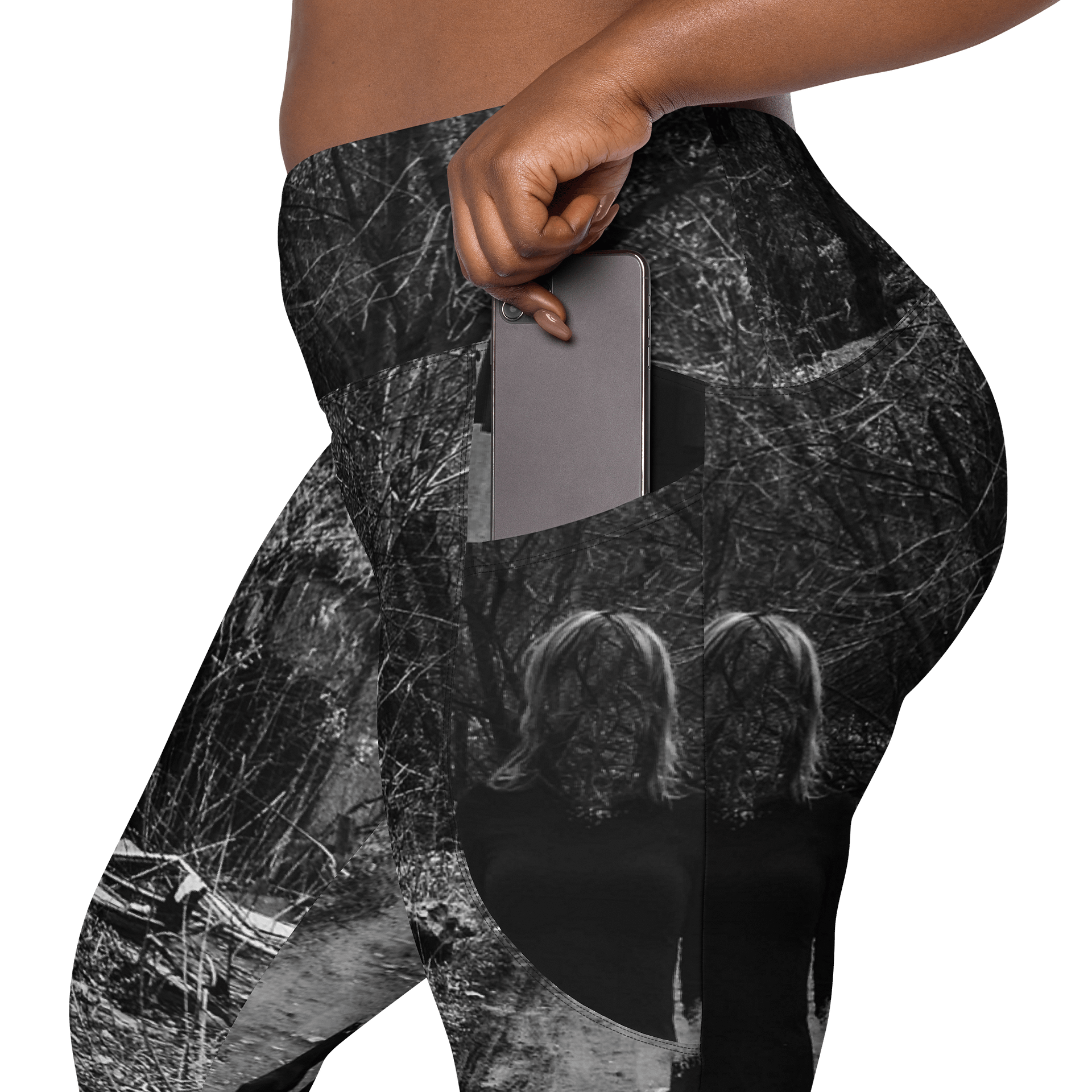 'Music For Horror Films' Sun-Protect Crossover Leggings with Pockets product image (8)