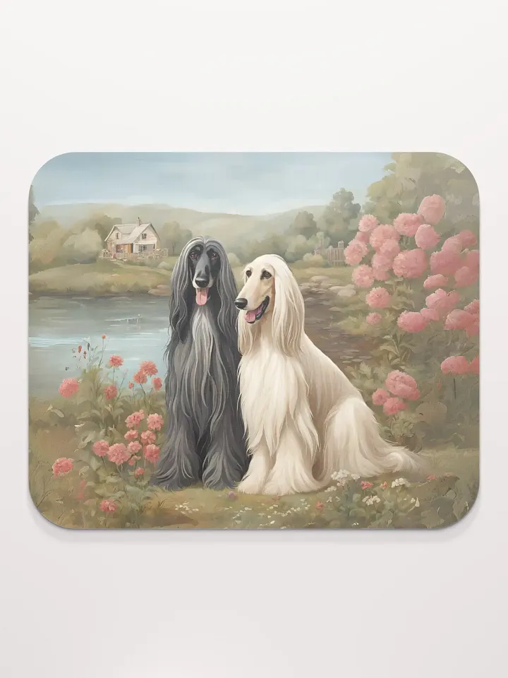 Cottagecore Afghan Hound Mouse Pad product image (1)