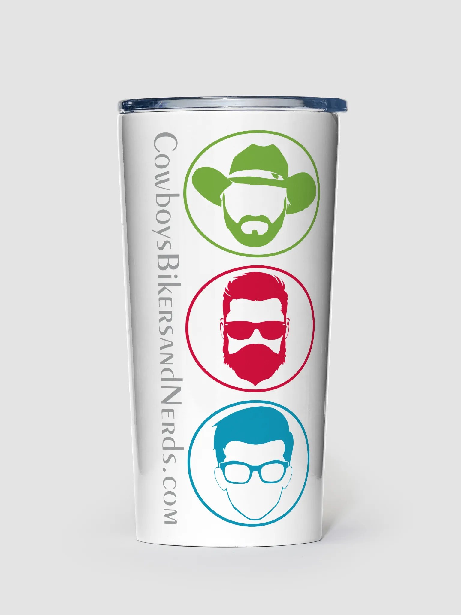 Icon Tumbler Cowboys Bikers and Nerds Logos product image (1)