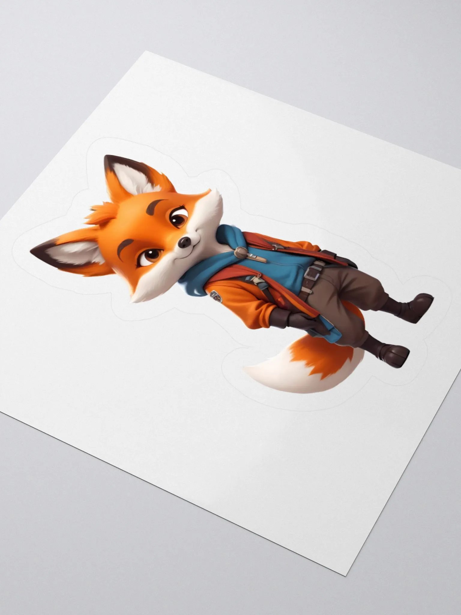 Adventurous and Cheerful Fox kiss-cut Sticker product image (6)