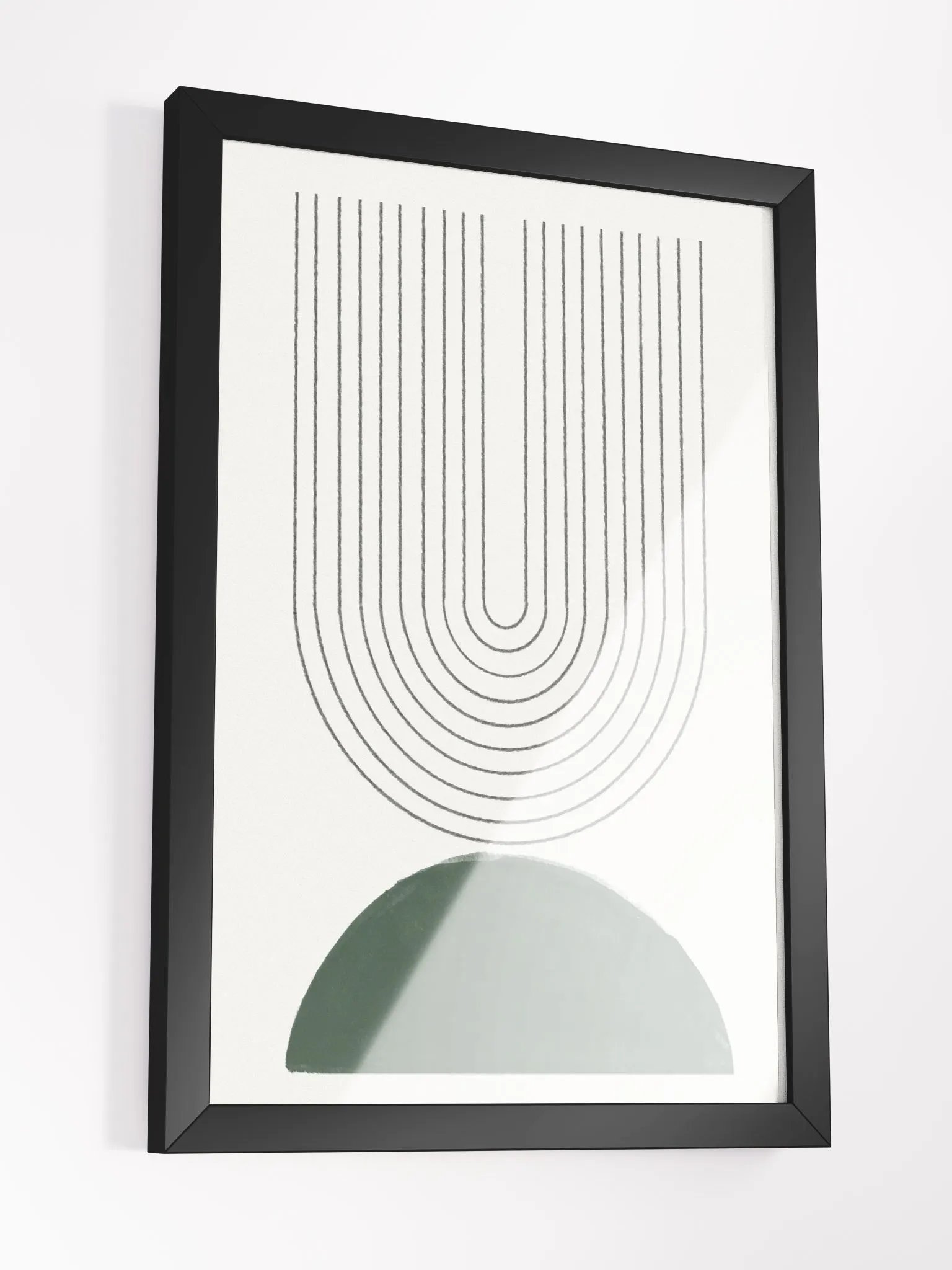 Curved Lines Matte Poster | Modern Abstract Wall Art product image (2)