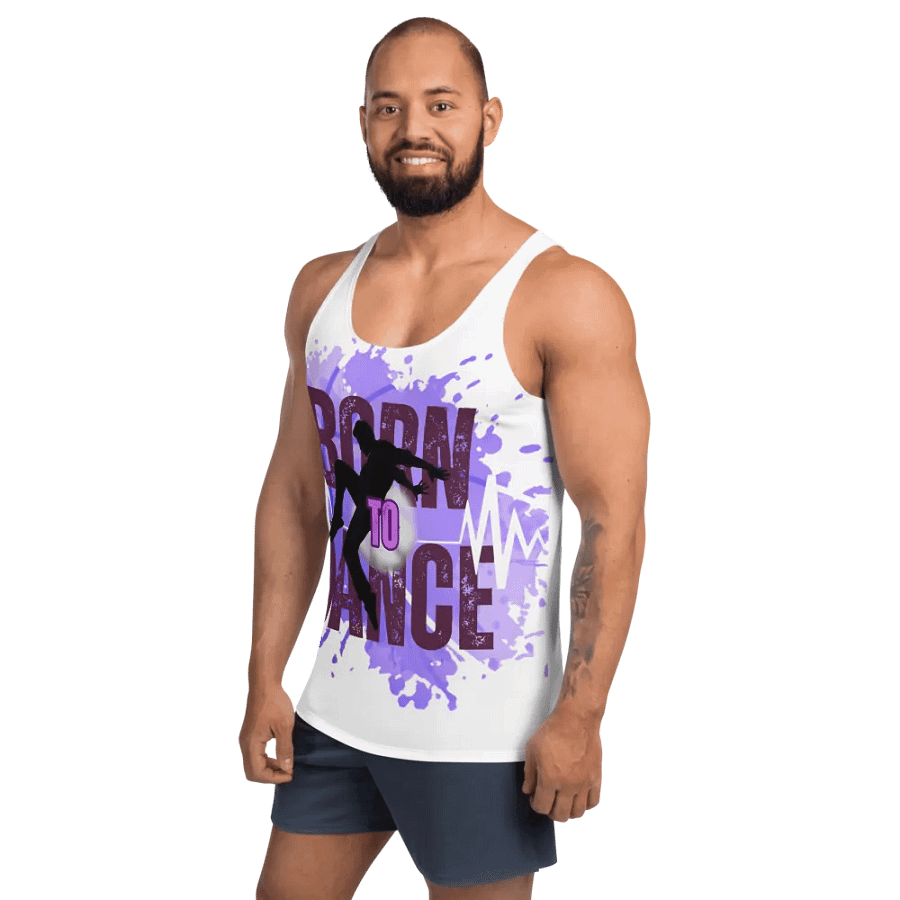 Born to Dance His Silhouette Energetic Vibes Full Print Tank product image (11)