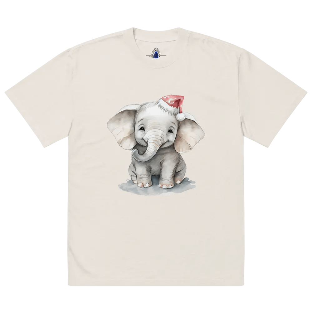 Festive Baby Elephant Santa T-Shirt product image (2)