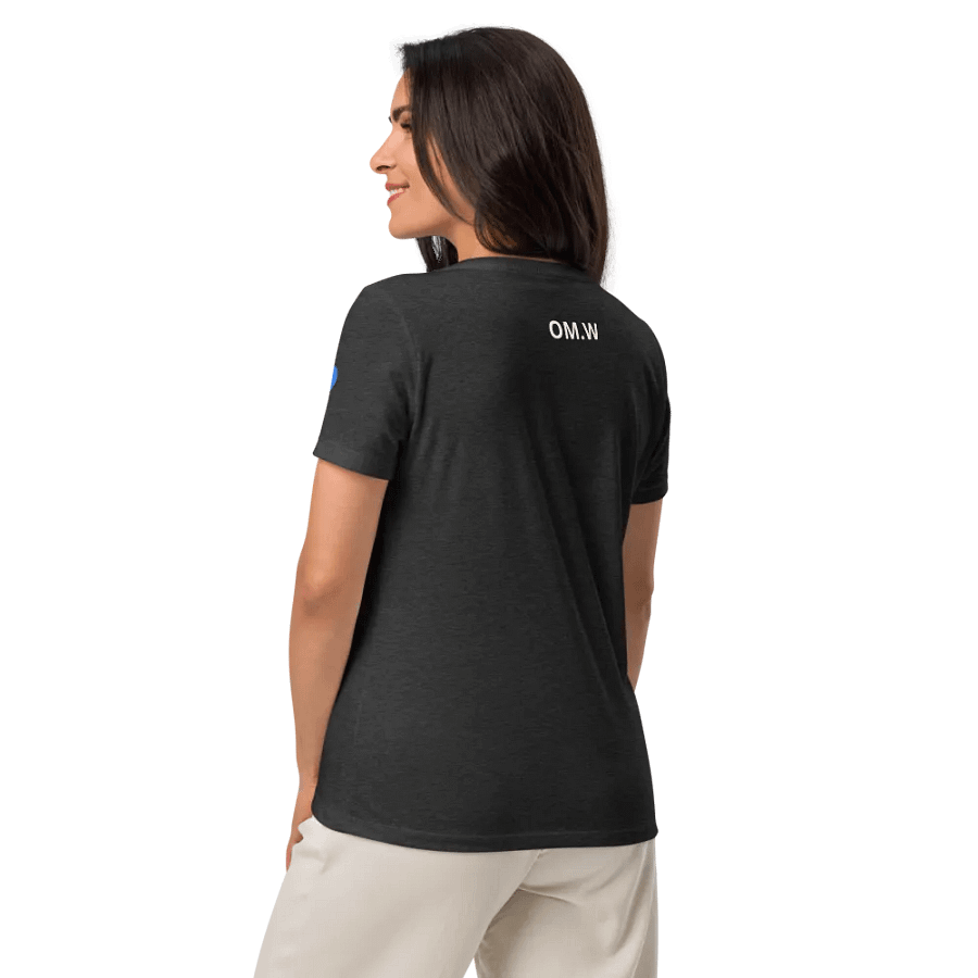 Ukrainian Flag Inspired Relaxed V-Neck T-Shirt product image (39)