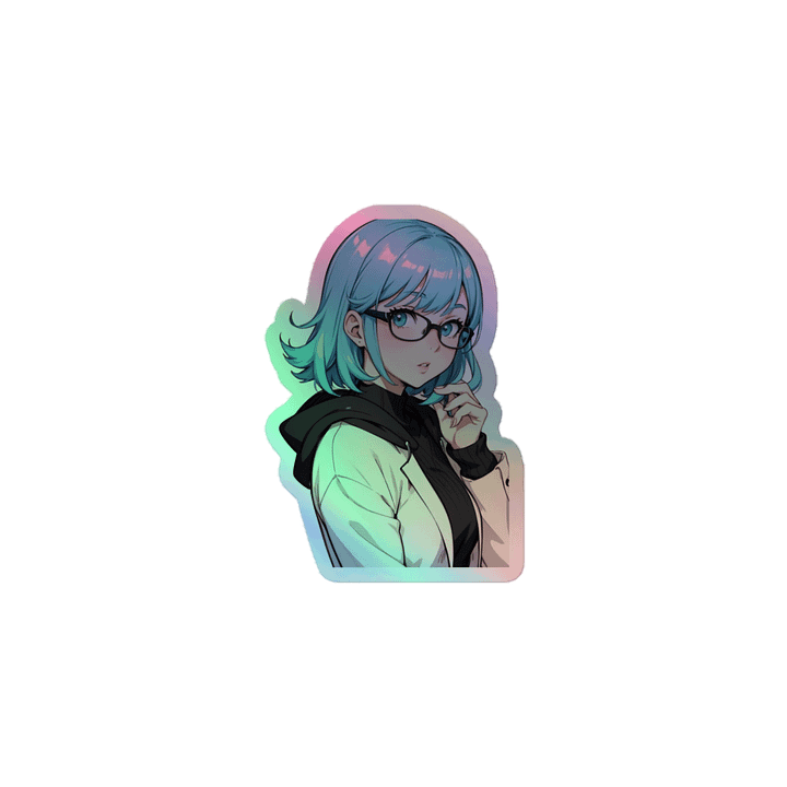 (AQUA WAIFU) HOLOGRAPHIC" STICKERS product image (1)