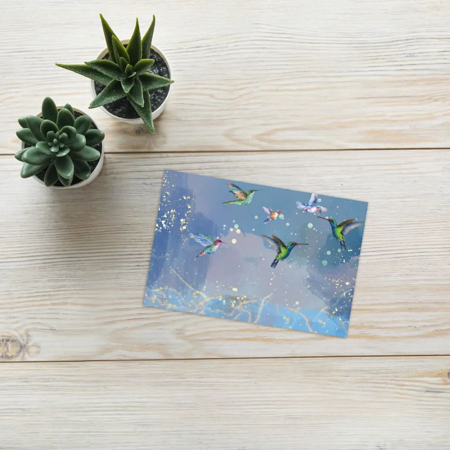 Dreamy Hummingbird Flight Greeting Card product image (9)