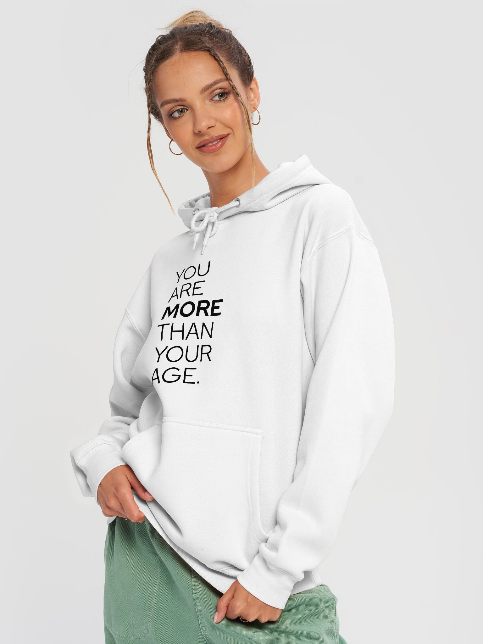 MTYA White Hoodie Black Letters product image (3)