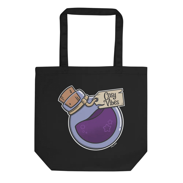 Cosy Vibes Potion Eco Cotton Tote Bag - Black product image (1)