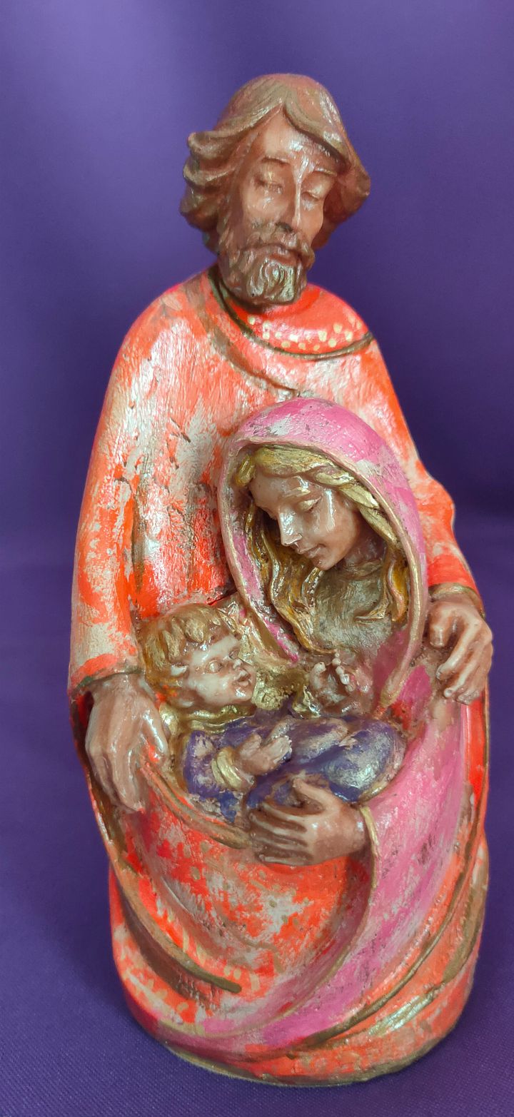 Presépio Tranquilidade, peça vintage, Sagrada Família, decoração natalina, nascimento de Jesus Cristo, presépio de colecionador product image (2)