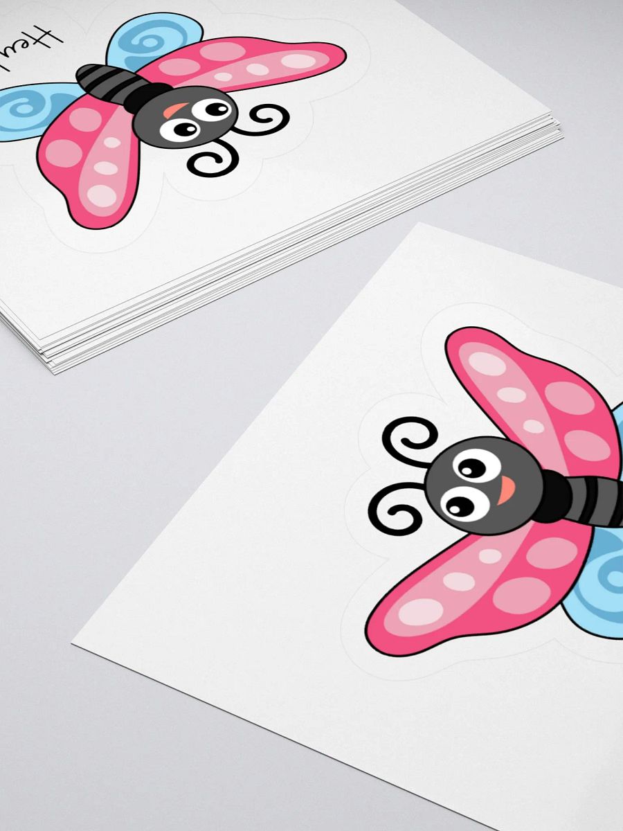 Whimsical Butterfly Kiss Cut Sticker 001 (hey) product image (3)