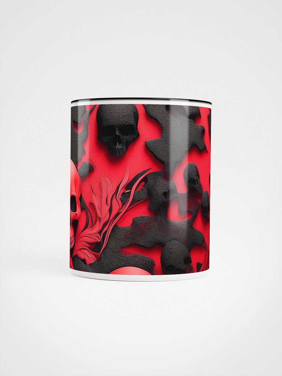 Ceramic Mug with Color inside black and red skull product image (17)