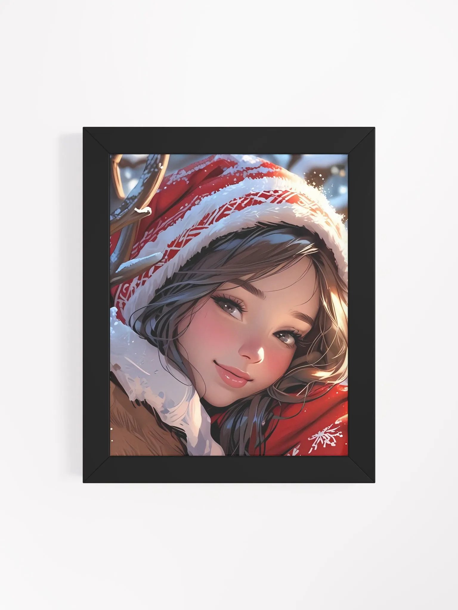 Cute anime girl Christmas Framed Poster product image (13)