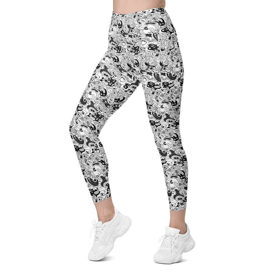 Monster repeat pattern leggings product image (4)