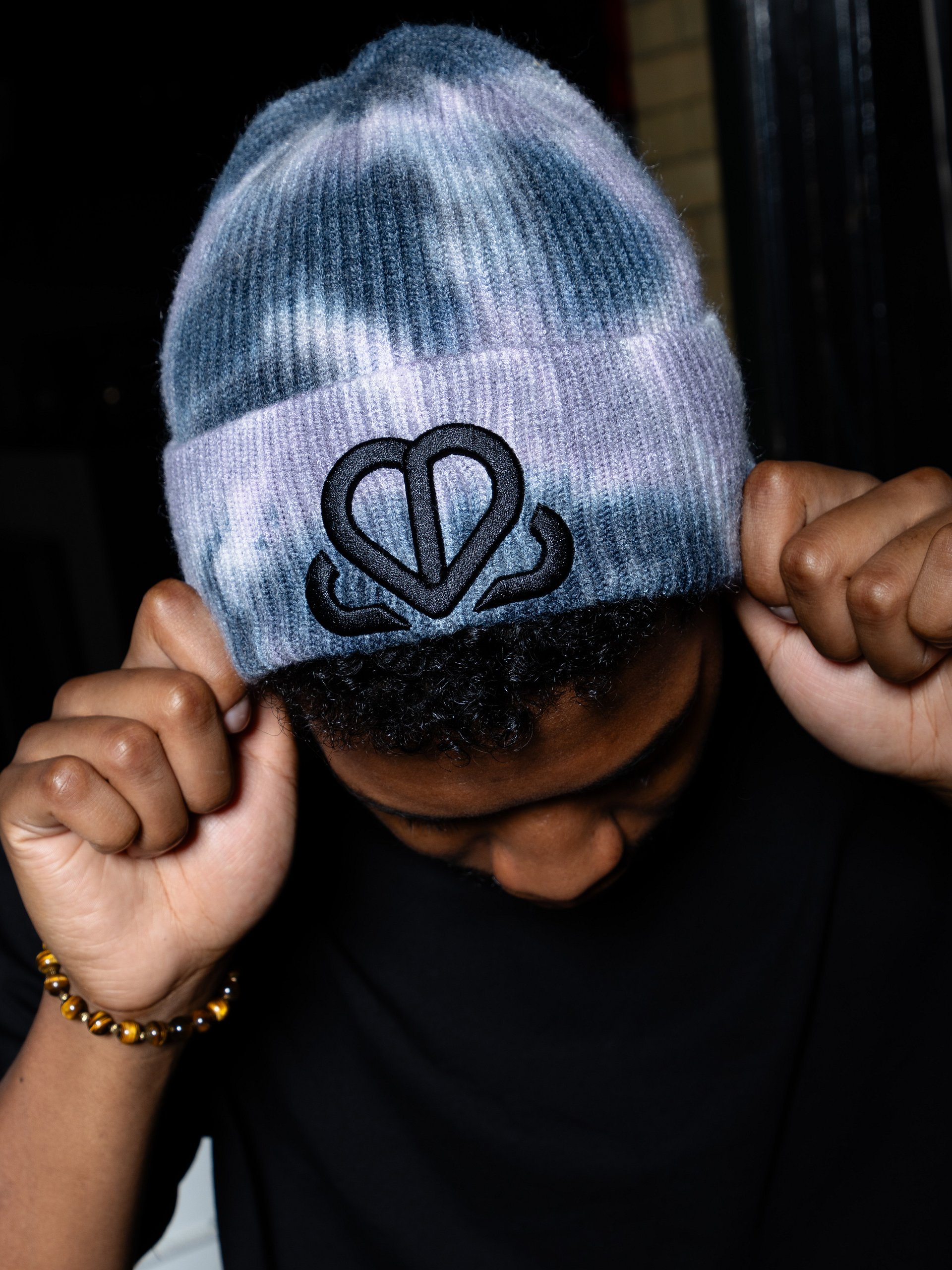 Cotton Candy Tie-Dye Heart Beanie product image (7)